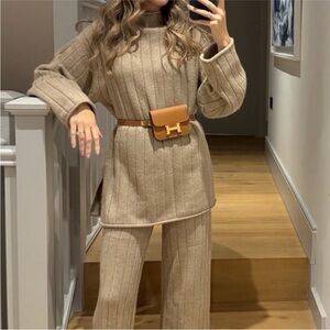 Hermès Gold Evercolor Leather Constance Slim Belt Bag Wallet with pouch